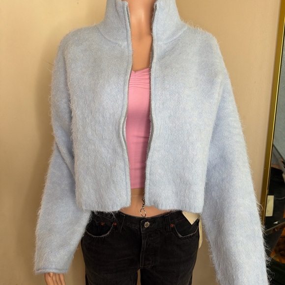 wild fable Jackets & Blazers - Wild Fable Light Blue Teddy Jacket